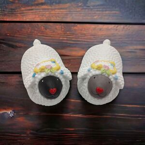 2" Sweet Matching 1985 Schmid Joan Berg Victor Sheep Figurines Heart Shaped Lips